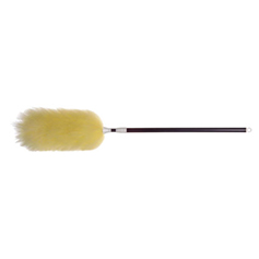 telescopic (30-44 in.) commercial-grade wool duster with a yellow duster head and black metal handle